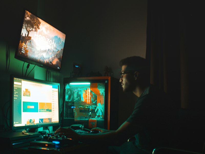 Editor writing a raid guide at a cluttered desk